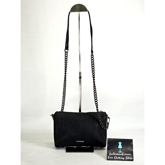 Rebecca Minkoff Women's Black Avery Leather Crossbody Bag Size Medium 2290 - Picture 6 of 13